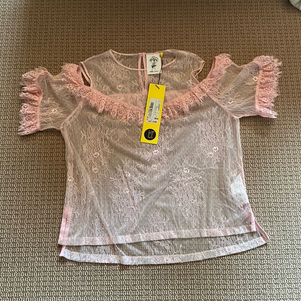 Steve J & Yoni P pink nwt lace gorgeous $275 Nordstrom